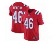 Men's Nike New England Patriots #46 James Develin Vapor Untouchable Limited Red Alternate NFL Jersey