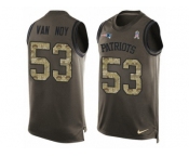 Men's Nike New England Patriots #53 Kyle Van Noy Limited Green Salute to Service Tank Top NFL Jersey