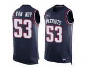 Men's Nike New England Patriots #53 Kyle Van Noy Limited Navy Blue Player Name & Number Tank Top NFL Jersey