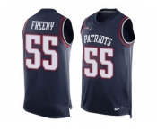 Men's Nike New England Patriots #55 Jonathan Freeny Limited Navy Blue Player Name & Number Tank Top NFL Jersey