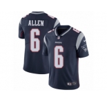 Men's Nike New England Patriots #6 Ryan Allen Vapor Untouchable Limited Navy Blue Team Color NFL Jersey
