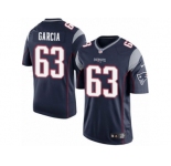 Men's Nike New England Patriots #63 Antonio Garcia Limited Navy Blue Team Color NFL Jersey