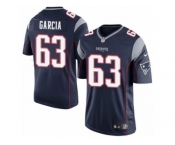 Men's Nike New England Patriots #63 Antonio Garcia Limited Navy Blue Team Color NFL Jersey