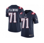 Men's Nike New England Patriots #71 Cameron Fleming Limited Navy Blue Rush NFL Jersey