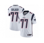Men's Nike New England Patriots #77 Nate Solder Vapor Untouchable Limited White NFL Jersey