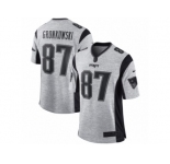 Men's Nike New England Patriots #87 Rob Gronkowski Limited Gray Gridiron II NFL Jersey