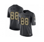 Men's Nike New England Patriots #88 Martellus Bennett Limited Black 2016 Salute to Service NFL Jersey