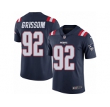 Men's Nike New England Patriots #92 Geneo Grissom Limited Navy Blue Rush NFL Jersey
