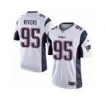 Men's Nike New England Patriots #95 Derek Rivers Limited White NFL Jersey