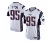 Men's Nike New England Patriots #95 Derek Rivers Limited White NFL Jersey