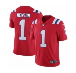 New England Patriots #1 Cam Newton Red Alternate Vapor Untouchable Limited Player Football Jersey