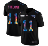 New England Patriots #11 Julian Edelman Men's Nike Multi-Color Black 2020 NFL Crucial Catch Vapor Untouchable Limited Jersey
