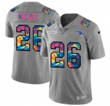 New England Patriots #26 Sony Michel Men's Nike Multi-Color 2020 NFL Crucial Catch NFL Jersey Greyheather