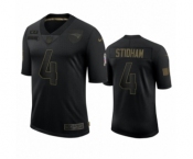 New England Patriots #4 Jarrett Stidham Black 2020 Salute To Service Limited Jersey