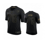New England Patriots #76 Isaiah Wynn Black 2020 Salute To Service Limited Jersey