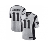 Nike New England Patriots #11 Julian Edelman Gray Men's Stitched NFL Limited Gridiron Gray II Jersey