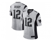 Nike New England Patriots #12 Tom Brady Gray Men's Stitched NFL Limited Gridiron Gray II Jersey