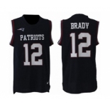 Nike New England Patriots #12 Tom Brady Navy Blue Team Color Men Stitched NFL Limited Tank Top Jersey