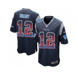 Nike New England Patriots #12 Tom Brady Navy Blue Team Color Men's Stitched NFL Limited Strobe Jersey