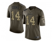Nike New England Patriots #14 Brandin Cooks Green Men Stitched NFL Limited 2015 Salute To Service Jersey