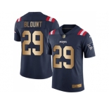 Nike New England Patriots #29 LeGarrette Blount Navy Blue Men's Stitched NFL Limited Gold Rush Jersey