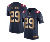 Nike New England Patriots #29 LeGarrette Blount Navy Blue Men's Stitched NFL Limited Gold Rush Jersey