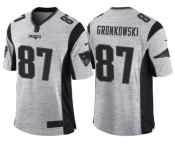 Nike New England Patriots #87 Rob Gronkowski 2016 Gridiron Gray II Men's NFL Limited Jersey