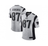 Nike New England Patriots #87 Rob Gronkowski Gray Men's Stitched NFL Limited Gridiron Gray II Jersey