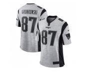 Nike New England Patriots #87 Rob Gronkowski Gray Men's Stitched NFL Limited Gridiron Gray II Jersey