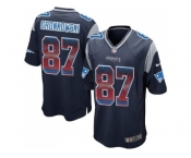 Nike New England Patriots #87 Rob Gronkowski Navy Blue Team Color Men's Stitched NFL Limited Strobe Jersey