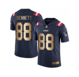 Nike New England Patriots #88 Martellus Bennett Navy Blue Men's Stitched NFL Limited Gold Rush Jersey
