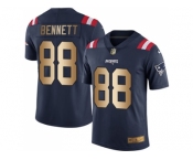 Nike New England Patriots #88 Martellus Bennett Navy Blue Men's Stitched NFL Limited Gold Rush Jersey