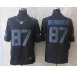 nike nfl jerseys new england patriots #87 gronkowski black[nike impact limited]
