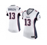 Women Nike New England Patriots #13 Phillip Dorsett Game White NFL Jersey