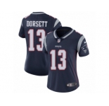 Women Nike New England Patriots #13 Phillip Dorsett Navy Blue Team Color Vapor Untouchable Limited Player NFL Jersey