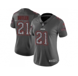 Women Nike New England Patriots #21 Malcolm Butler Gray Static NFL Vapor Untouchable Limited Jersey