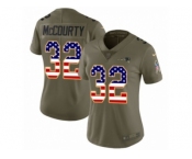 Women Nike New England Patriots #32 Devin McCourty Limited Olive USA Flag 2017 Salute to Service NFL Jersey