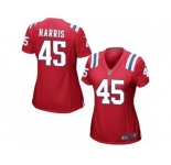 Women Nike New England Patriots #45 David Harris Game Red Alternate NFL Jersey