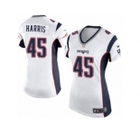 Women Nike New England Patriots #45 David Harris Game White NFL Jersey