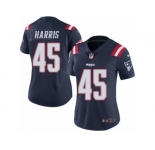 Women Nike New England Patriots #45 David Harris Limited Navy Blue Rush Vapor Untouchable NFL Jersey
