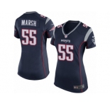 Women Nike New England Patriots #55 Cassius Marsh Game Navy Blue Team Color NFL Jersey