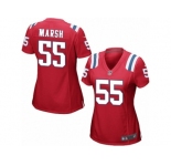 Women Nike New England Patriots #55 Cassius Marsh Game Red Alternate NFL Jersey