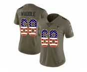 Women Nike New England Patriots #68 LaAdrian Waddle Limited Olive USA Flag 2017 Salute to Service NFL Jersey