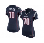 Women Nike New England Patriots #70 Adam Butler Game Navy Blue Team Color NFL Jersey