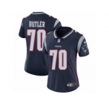 Women Nike New England Patriots #70 Adam Butler Navy Blue Team Color Vapor Untouchable Limited Player NFL Jersey