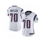 Women Nike New England Patriots #70 Adam Butler White Vapor Untouchable Limited Player NFL Jersey