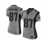 Women Nike New England Patriots #87 Rob Gronkowski Gray Stitched Gridiron