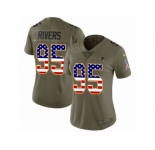 Women Nike New England Patriots #95 Derek Rivers Limited Olive USA Flag 2017 Salute to Service NFL Jersey