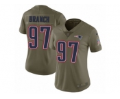 Women Nike New England Patriots #97 Alan Branch Limited Olive 2017 Salute to Service NFL Jersey