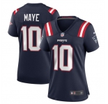 Women's New England Patriots #10 Drake Maye 2024 Draft Navy Football Stitched Jersey